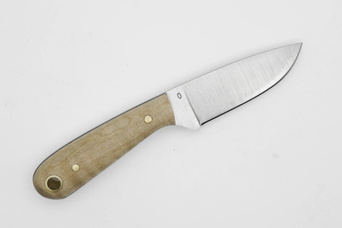 LT Wright Knives: Frontier First - O1 Tool Steel - Flat Grind - Natural Maple w/ Black Liners - 5