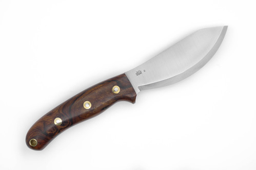 LT Wright Knives: Jessmuk - Scandi Grind - O1 Tool Steel - Desert Ironwood Handle w/ Black Liners - 1