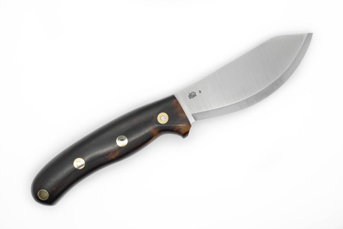 LT Wright Knives: Jessmuk - Scandi Grind - O1 Tool Steel - Desert Ironwood Handle w/ Black Liners - 5