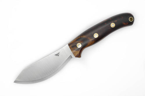 LT Wright Knives: Jessmuk - Scandi Grind - O1 Tool Steel - Desert Ironwood Handle w/ Black Liners - 5