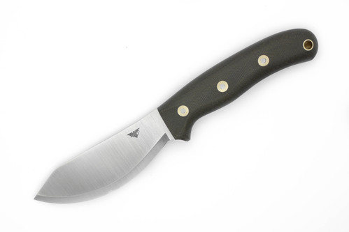 LT Wright Knives: Jessmuk - Scandi Grind - O1 Tool Steel - Green Canvas Micarta - Matte