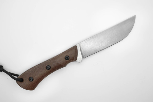 Smith & Sons Knives: Delta - 3V Steel - Natural Canvas Micarta Handle