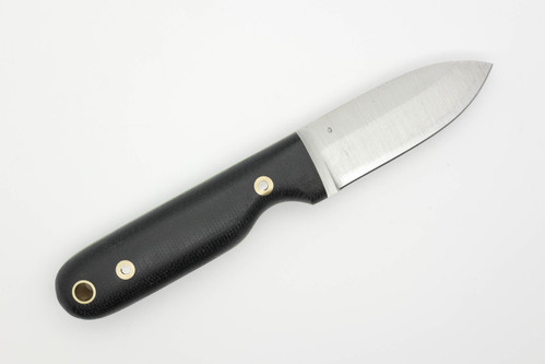 LT Wright Knives Bushbaby - O1 Tool Steel - Saber Grind - Black Canvas Micarta w/ Toxic Green Liner Handle - Matte Finish