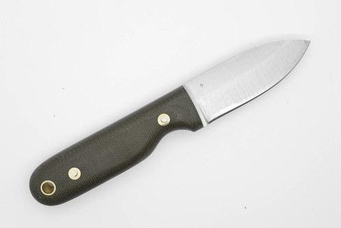 LT Wright Knives Bushbaby - O1 Tool Steel - Saber Grind - Green Canvas Micarta Handle - Matte Finish