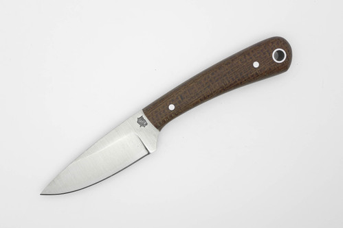 LT Wright Knives Frontier Valley - D2 Steel - Flat Grind - Brown Burlap Handle - Matte Finish