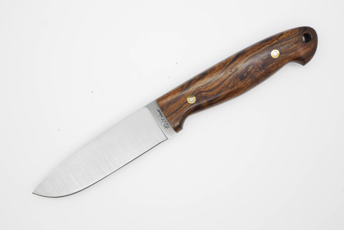 LT Wright Knives Trekker - AEB-L Steel - Flat Grind - Desert Ironwood Handle w/ FREE Black Liners - 4