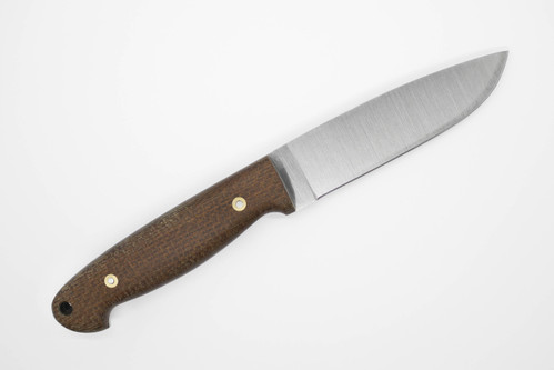 LT Wright Knives Trekker - AEB-L Steel - Flat Grind - Brown Burlap Handle - Matte Finish LT Wright Knives Trekker - AEB-L Steel - Flat Grind - Brown Burlap Handle - Matte Finish