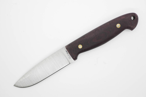 LT Wright Knives Trekker - AEB-L Steel - Flat Grind - Double Red Canvas Micarta Handle - Matte Finish