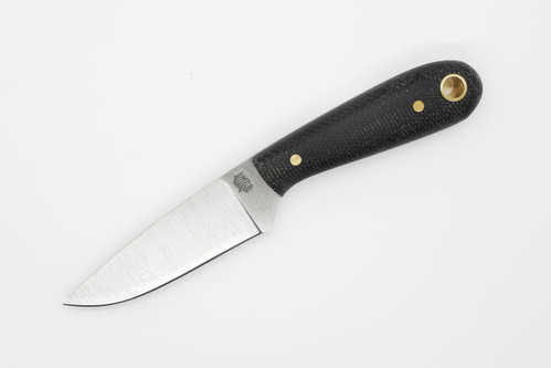 LT Wright Knives Frontier First - CPM 3V Steel - Flat Grind - Black Canvas Micarta - Matte Finish