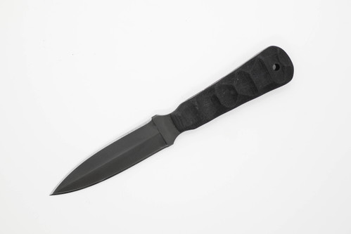 Winkler Knives - Defense Dagger - 80CRV2 Steel - Full Double Edge - Black Laminate Sculpted