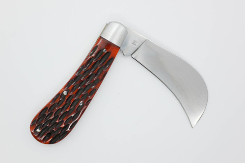 Boker: Hawkbill Knife - Jigged Brown Bone Handle - 110843 Boker: Hawkbill Knife - Jigged Brown Bone Handle - 110843