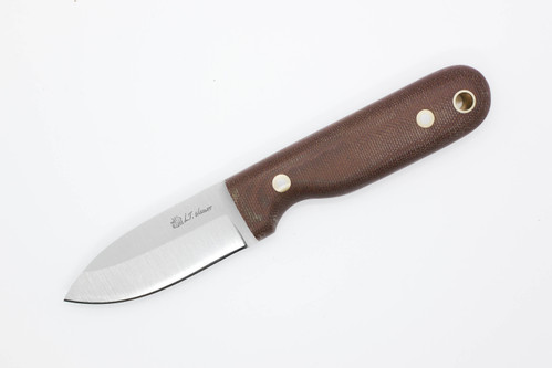 LT Wright Knives Bushbaby - O1 Tool Steel - Saber Grind - Rustic Brown Canvas Micarta Handle - Matte Finish