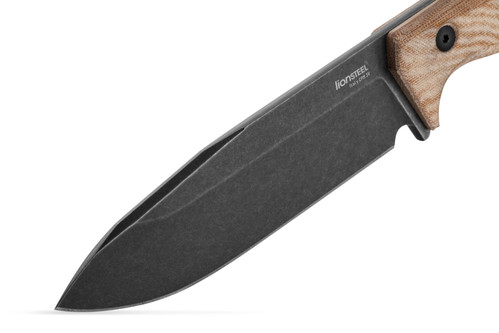 LionSteel Knives: T6 - CPM 3V Steel - Old Black Blade Finish - Natural Canvas Micarta Handle LionSteel Knives: T6 - CPM 3V Steel - Old Black Blade Finish - Natural Canvas Micarta Handle