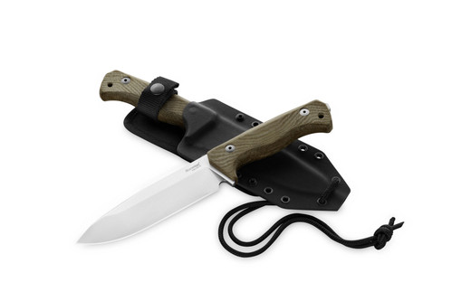 LionSteel Knives: T6 - CPM 3V Steel - Satin Blade Finish - Green Canvas Micarta Handle LionSteel Knives: T6 - CPM 3V Steel - Satin Blade Finish - Green Canvas Micarta Handle