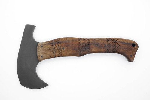 Winkler Knives - Hunter Axe LT - 80CRV2 Steel - Walnut Handle - Tribal Artwork