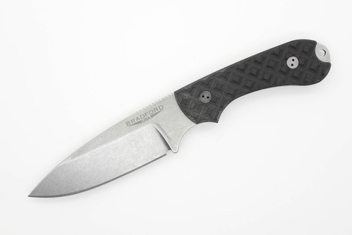 Bradford Knives: Guardian3.2, 3D - CPM MagnaCut - Drop Point - Sabre Grind - Stonewash Finish Blade - Textured Black G10 Handle