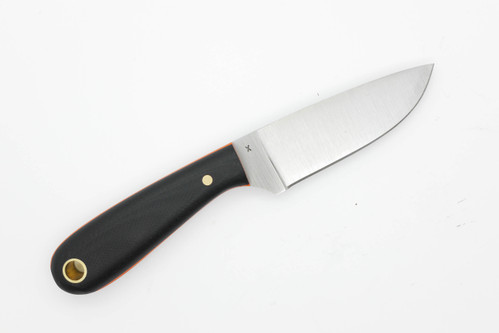 LT Wright Knives Frontier First - CPM 3V Steel - Flat Grind - Black G10 w/ Orange Liners - Matte Finish