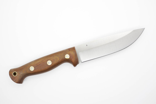 LT Wright Knives Forest Trail - CPM 3V Steel - Saber Grind - Natural Canvas Micarta - Matte Finish