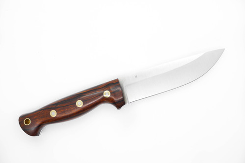 LT Wright Knives Forest Trail - CPM 3V Steel - Saber Grind - Desert Ironwood w/ Black Liners-1