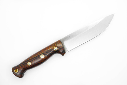 LT Wright Knives Forest Trail - CPM 3V Steel - Saber Grind - Desert Ironwood w/ Black Liners-3