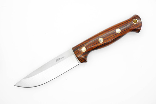 LT Wright Knives Forest Trail - CPM 3V Steel - Saber Grind - Desert Ironwood w/ Black Liners-5