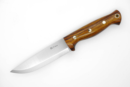 LT Wright Knives Forest Trail - CPM 3V Steel - Scandi Grind - Desert Ironwood Handle - Black Liners - 3