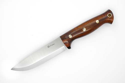 LT Wright Knives Forest Trail - CPM 3V Steel - Scandi Grind - Desert Ironwood Handle - Black Liners - 5