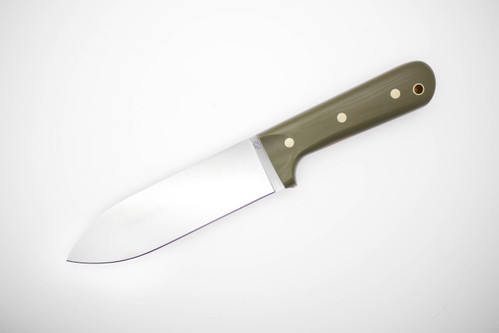 LT Wright Knives Gen 3 - Flat Grind - OD Green G10 w/ Orange Liners - Matte Finish