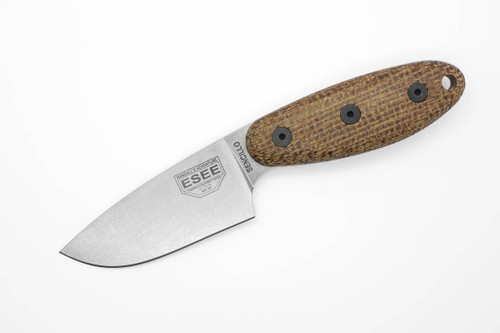 ESEE Sencillo - 3D Canvas Micarta Handle - A2 Steel -  Black Kydex Sheath ESEE Sencillo - 3D Canvas Micarta Handle - A2 Steel -  Black Kydex Sheath