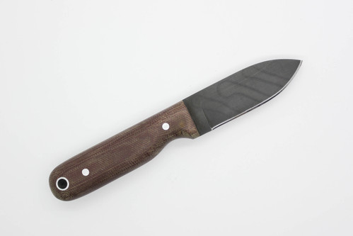 LT Wright Knives Bushbaby HC - Saber Grind - Brown Canvas Micarta - Matte Finish LT Wright Knives Bushbaby HC - Saber Grind - Brown Canvas Micarta - Matte Finish