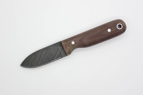 LT Wright Knives Bushbaby HC - Saber Grind - Brown Canvas Micarta - Matte Finish