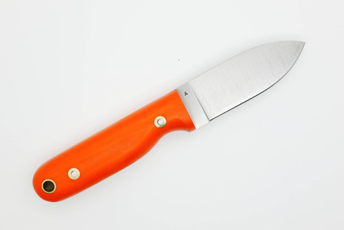LT Wright Knives Bushbaby - A2 Steel - Flat Grind - Orange G10 - Matte Finish