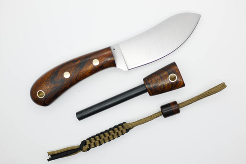 *Limited Edition* LT Wright Knives Camp MUK - Flat Grind - A2 Steel - Desert Ironwood - FREE Black Liners! - 3