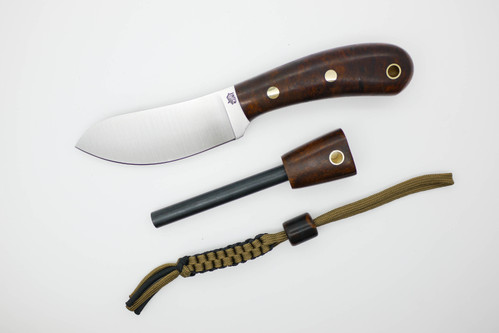 *Limited Edition* LT Wright Knives Camp MUK - Flat Grind - A2 Steel - Desert Ironwood - FREE Black Liners! - 12