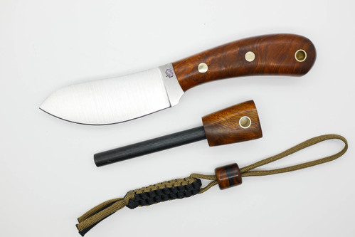 *Limited Edition* LT Wright Knives Camp MUK - Flat Grind - A2 Steel - Desert Ironwood - FREE Black Liners! - 15