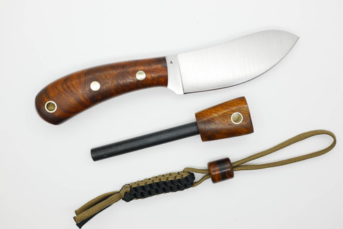 *Limited Edition* LT Wright Knives Camp MUK - Flat Grind - A2 Steel - Desert Ironwood - FREE Black Liners! - 15 *Limited Edition* LT Wright Knives Camp MUK - Flat Grind - A2 Steel - Desert Ironwood - FREE Black Liners! - 15