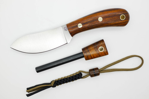 *Limited Edition* LT Wright Knives Camp MUK - Flat Grind - A2 Steel - Desert Ironwood - FREE Black Liners! - 24