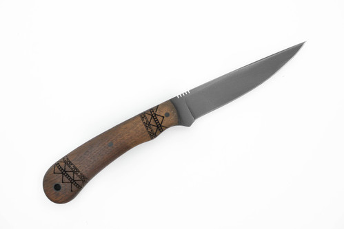Winkler Knives - Operator - 80CRV2 Steel - Flat Grind - Walnut Tribal Handle - Tapered Tang Winkler Knives - Operator - 80CRV2 Steel - Flat Grind - Walnut Tribal Handle - Tapered Tang