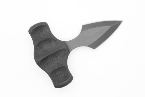 Winkler Knives - Push Dagger - 80CRV2 Steel - Full Double Edge - Black Laminate Handle - Sculpted Winkler Knives - Push Dagger - 80CRV2 Steel - Full Double Edge - Black Laminate Handle - Sculpted