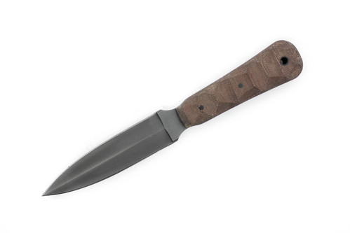 Winkler Knives - Defense Dagger - 80CRV2 Steel - Full Double Edge - Brown Laminate - Sculpted