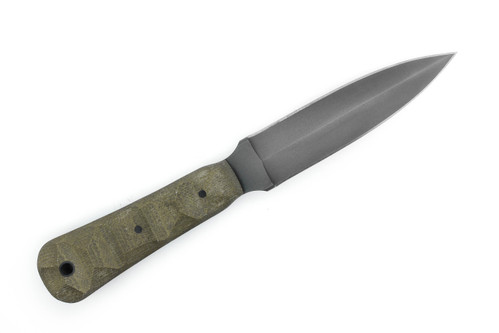 Winkler Knives - Defense Dagger - 80CRV2 Steel - Full Double Edge - Green Laminate - Sculpted