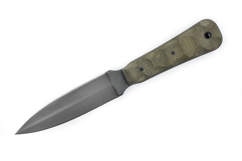 Winkler Knives - Defense Dagger - 80CRV2 Steel - Full Double Edge - Green Laminate - Sculpted