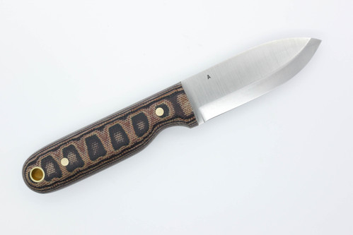 LT Wright Knives Bushbaby - A2 Steel - Scandi Grind - Python Canvas Micarta - Matte Finish