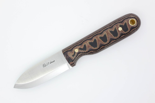 LT Wright Knives Bushbaby - A2 Steel - Scandi Grind - Python Canvas Micarta - Matte Finish