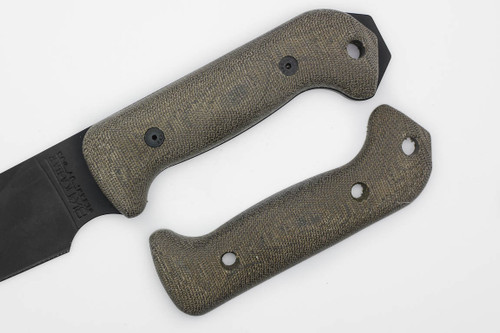 TKC: Handle for Becker BK2, 3, 4, 5, 7, 9, 10, 21, 32, 39, 82, 92 - Green Canvas Micarta TKC: Handle for Becker BK2, 3, 4, 5, 7, 9, 10, 21, 32, 39, 82, 92 - Green Canvas Micarta