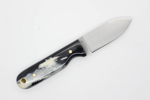 LT Wright Knives Bushbaby - A2 Steel - Flat Grind - Black Dyed Bone w/ Black Liners - 4 LT Wright Knives Bushbaby - A2 Steel - Flat Grind - Black Dyed Bone w/ Black Liners - 4