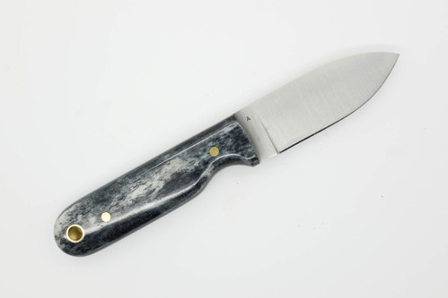 LT Wright Knives Bushbaby - A2 Steel - Flat Grind - Black Dyed Bone w/ Black Liners - 8 LT Wright Knives Bushbaby - A2 Steel - Flat Grind - Black Dyed Bone w/ Black Liners - 8