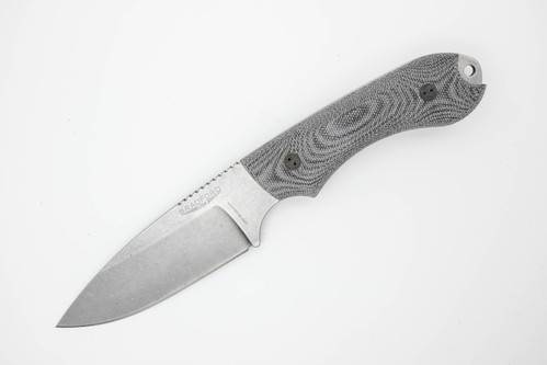 Bradford Knives: Guardian4.2 - CPM MagnaCut - Drop Point - Sabre Grind - Stonewash Finish Blade - 3D Black Micarta Handle Bradford Knives: Guardian4.2 - CPM MagnaCut - Drop Point - Sabre Grind - Stonewash Finish Blade - 3D Black Micarta Handle