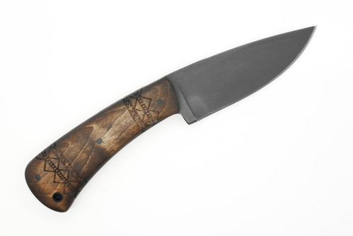 Winkler Knives - Forest Edge - 80CRV2 Steel - Flat Grind - Maple Handle - Tribal Artwork Winkler Knives - Forest Edge - 80CRV2 Steel - Flat Grind - Maple Handle - Tribal Artwork
