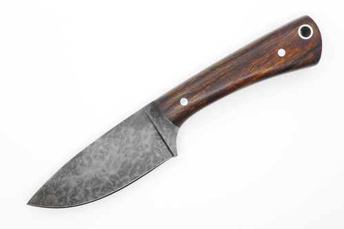 LT Wright Knives Companion - 1075 Steel - Flat Grind - Desert Ironwood w/ Black Liners - 1